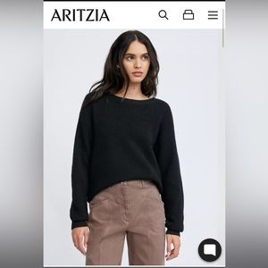 Aritzia Wilfred Isabelli waffle knit sweater size small
